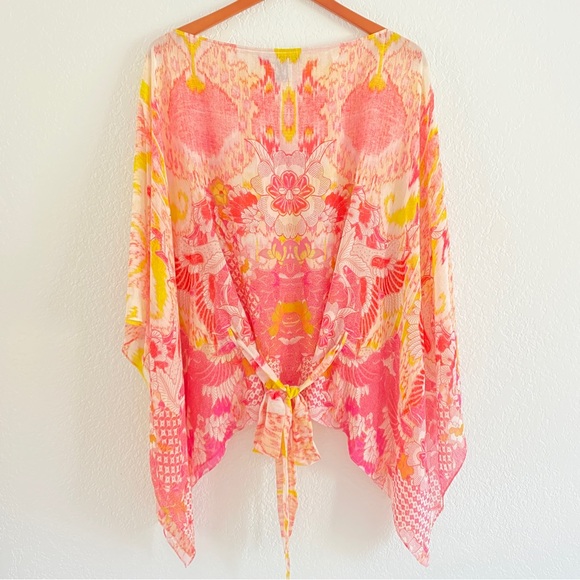 Roberto Cavalli Silk Floral Print poncho Blouse - Picture 2 of 16